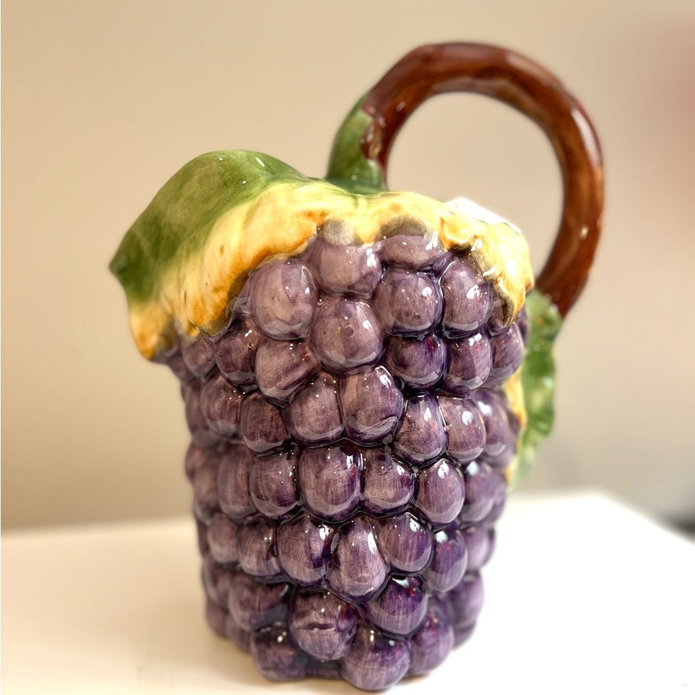 Majolica Grape Pitcher